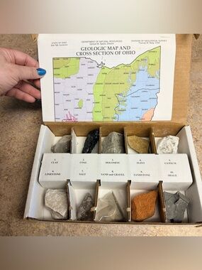 Collectible vintage Ohio Rock and Mineral set
